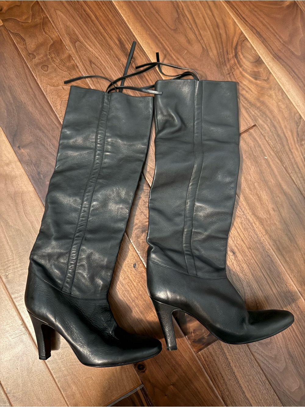 Sigerson Morrison Black Leather Heeled Boots